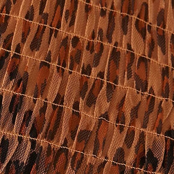 NWT! Free People Hello There Animal Print Smocked Crop Top - Size Small - Picture 5 of 9